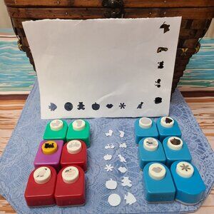 Lot of 12 Different Shapes Scrapbooking Paper Punchers